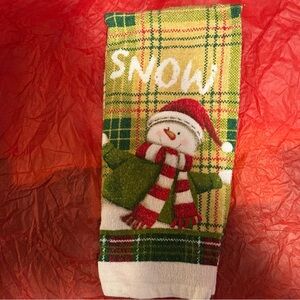 Holiday Time Plaid Snowman Towel